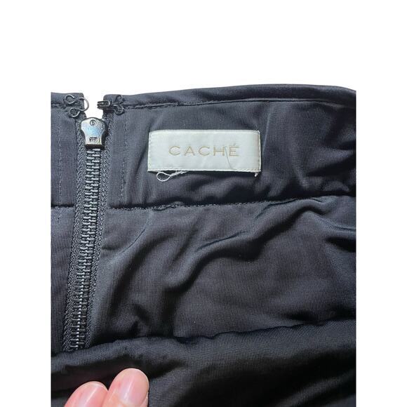 Cache’ Sequin Mini Skirt‎ Women Small Black & Gold Leopard, Animal Print Party - Picture 4 of 9